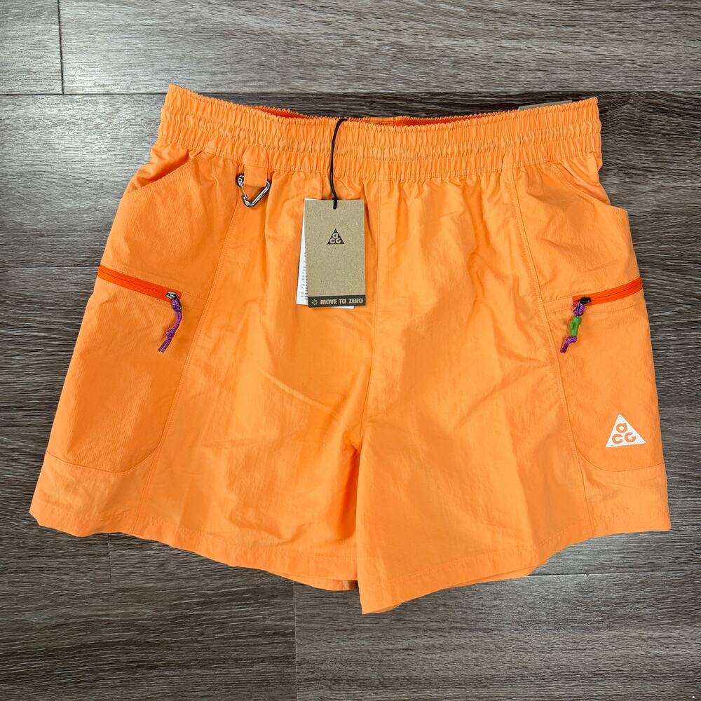 Nike ACG Death Bloom 5" Utility Hiking Shorts Orange Women's M NWT HV6387-833